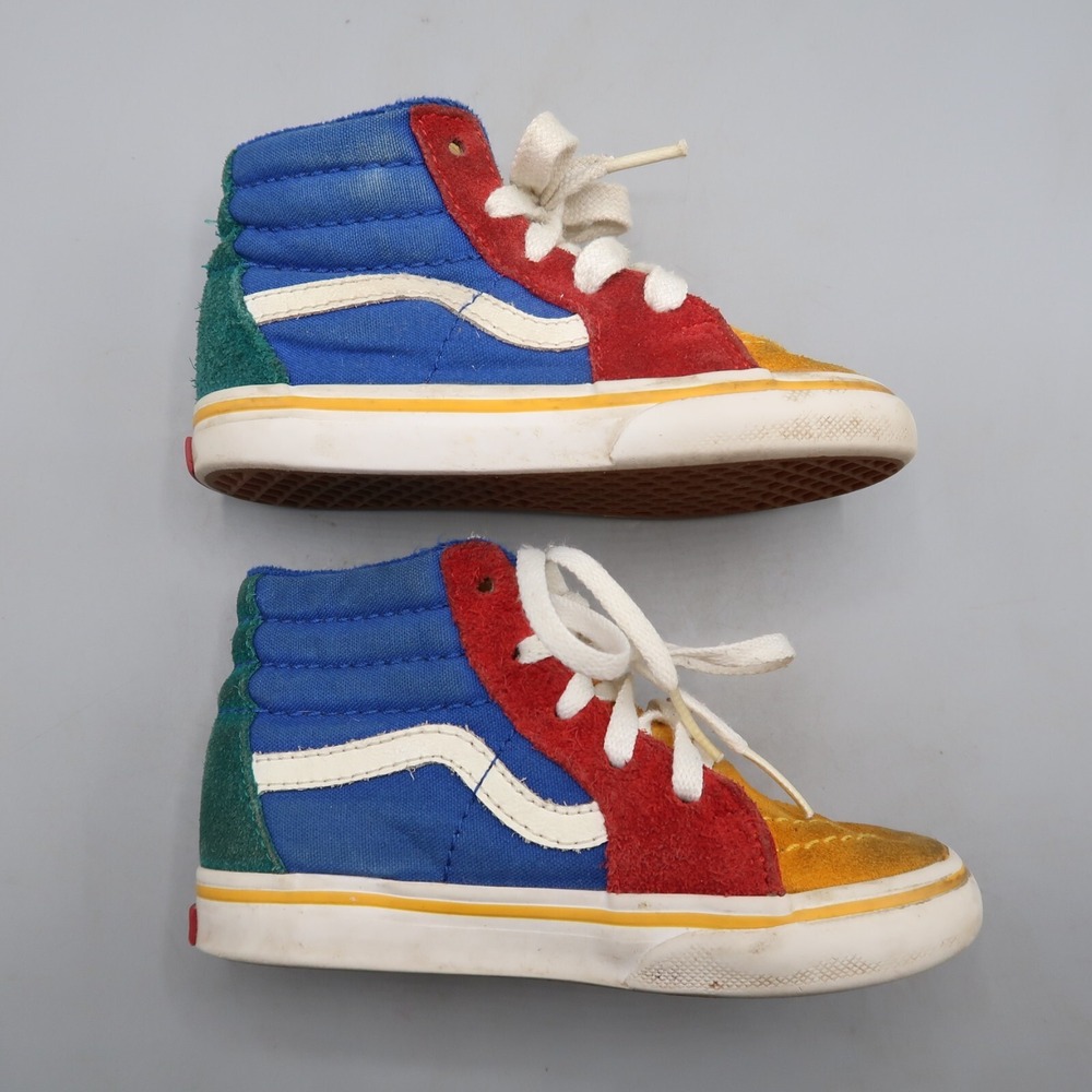 Little Kids Vans Old Skool Multicolor Lace Up‎ Color Block Sneakers Shoes Sz 8.5